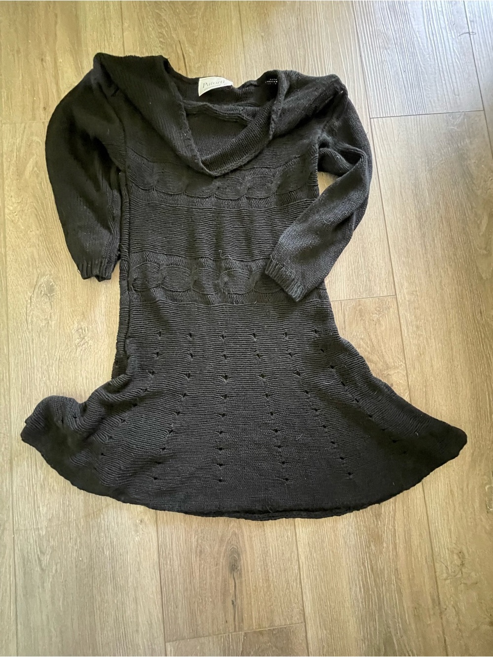 Black Knit Sweater Dress